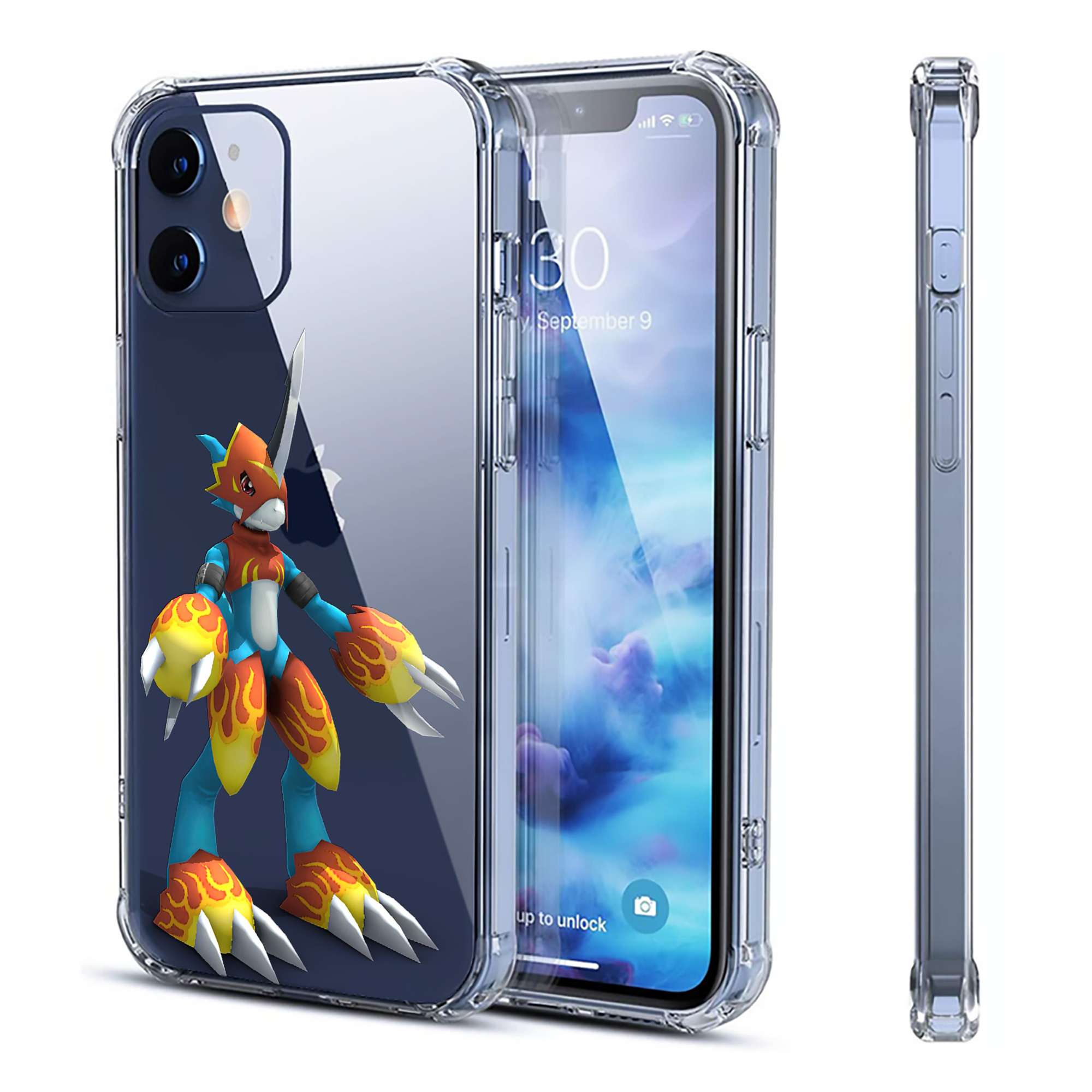 （画像用） Digimon デジタルモンスター/デジモン 【iPhone 12シリーズ対応】透明スマホケース（クリアソフトケース）